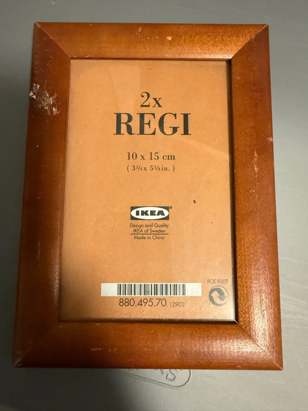 Vintage IKEA REGI Brown Wooden Picture Frame